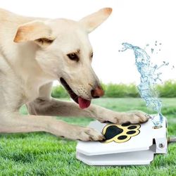 Trio Gato's Outdoor Dog Water Fountain Step On, Dog Sprinkler Paw Activated, Drinking Pet Dispenser, Provides Fresh Water, Sturdy, Easy to Use