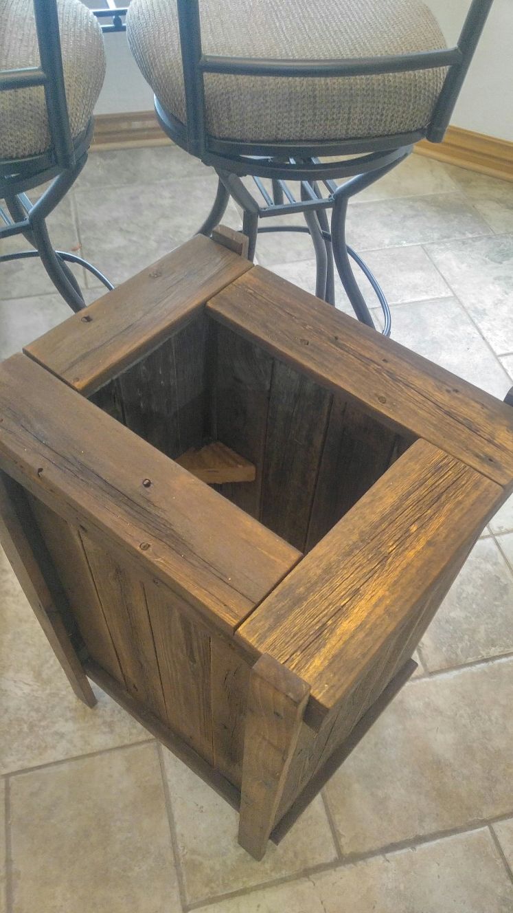 Tall rustic planter box