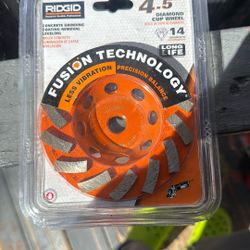 NIB RIDGID 4 in. Double Row Diamond Cup Wheel Concrete Grinding Coating Removal