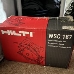Hilti WSC 167 Corded Circular Saw 110-120V, New Open Box.