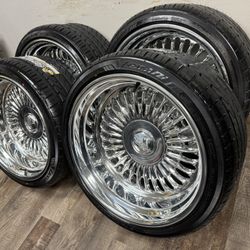 RINES PARA FORD Y CHRVY 5 VIRLOS -NEW 20x11 polished wheels with Lexani tires