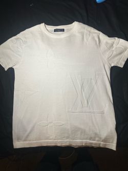 white LV monogram tee