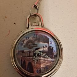 Trains Vintage Pocket Watch-$45