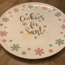 Cookies For Santa Christmas Plate