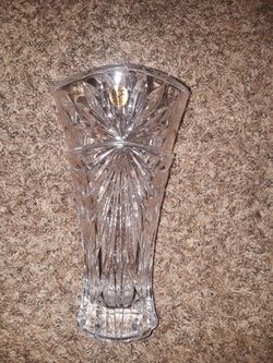 Royal Crystal Rock Araglin flared large cut glass vase Antique