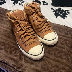 Brown Leather Converse