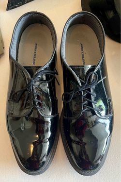 Bates Lites High Gloss Black Oxford Uniform Shoes - Men's Size 12