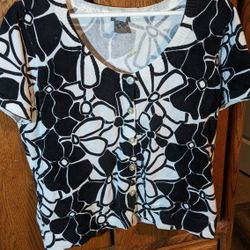 Ann Taylor Large Short Sleeve Cardigan 