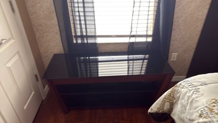 Glass tv stand