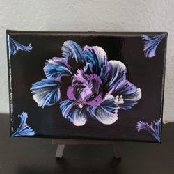 Handmade Abstract Art With Easel 