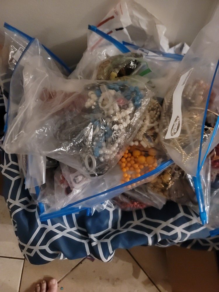 vintage costume jewelry for sale by the bag full