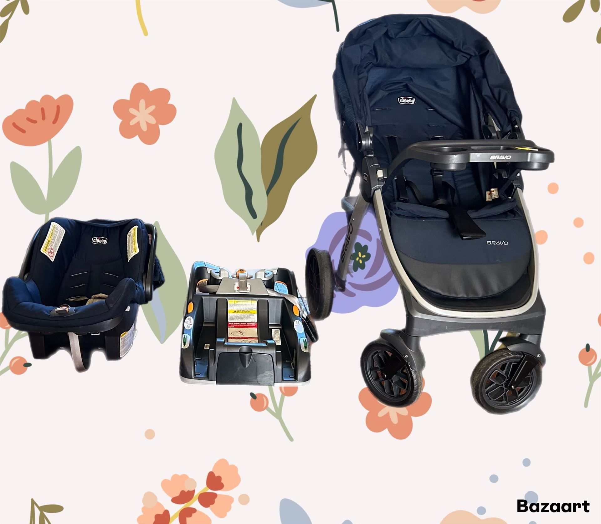 Stroller and Car Seat With Base