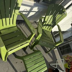 Green Adirondack Chairs 