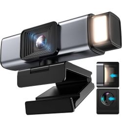 New! 1080p Webcam With Built In Light And Mic