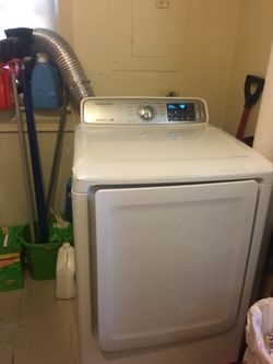 Side-by-Side Washer & Dryer Samsung >>>Set with Top Load Washer and Electric Dryer in White