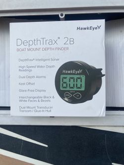 HawkEye DepthTrax 2B DT2B-TM Boat Depth Finder - New Open Box Kit