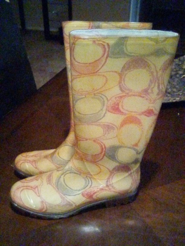 Coach Multi Light Color Rain Boots