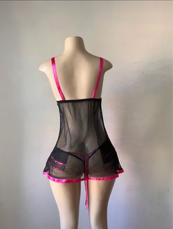 3 Pieces Lingerie Babydoll Slip Dress One Size Fits All