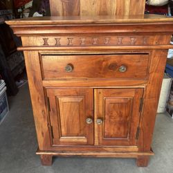 Heavy Solid Wood Nightstand  60.00