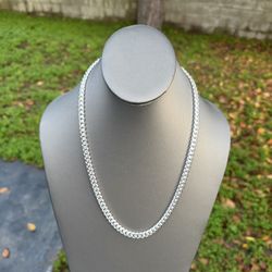 Silver Cuban Link Chain 22”