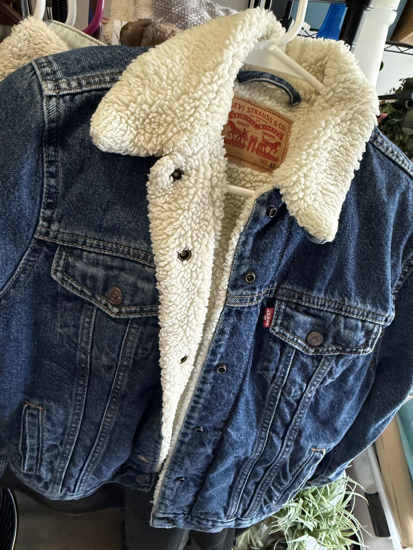 Levi’s Denim Sherpa Jacket Women’s XS 