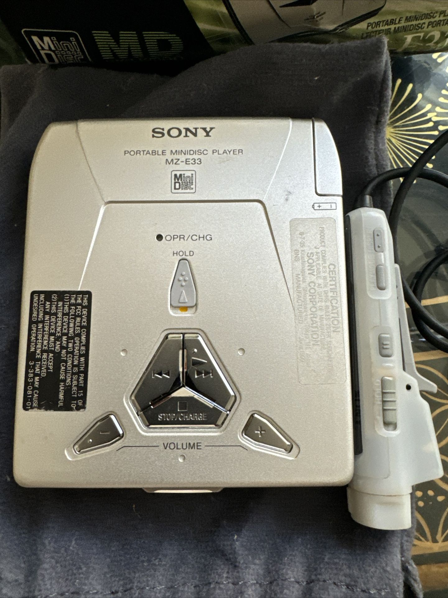 Sony Minidisc Md Walkman Mx-e33 With Remote And Box for Sale in