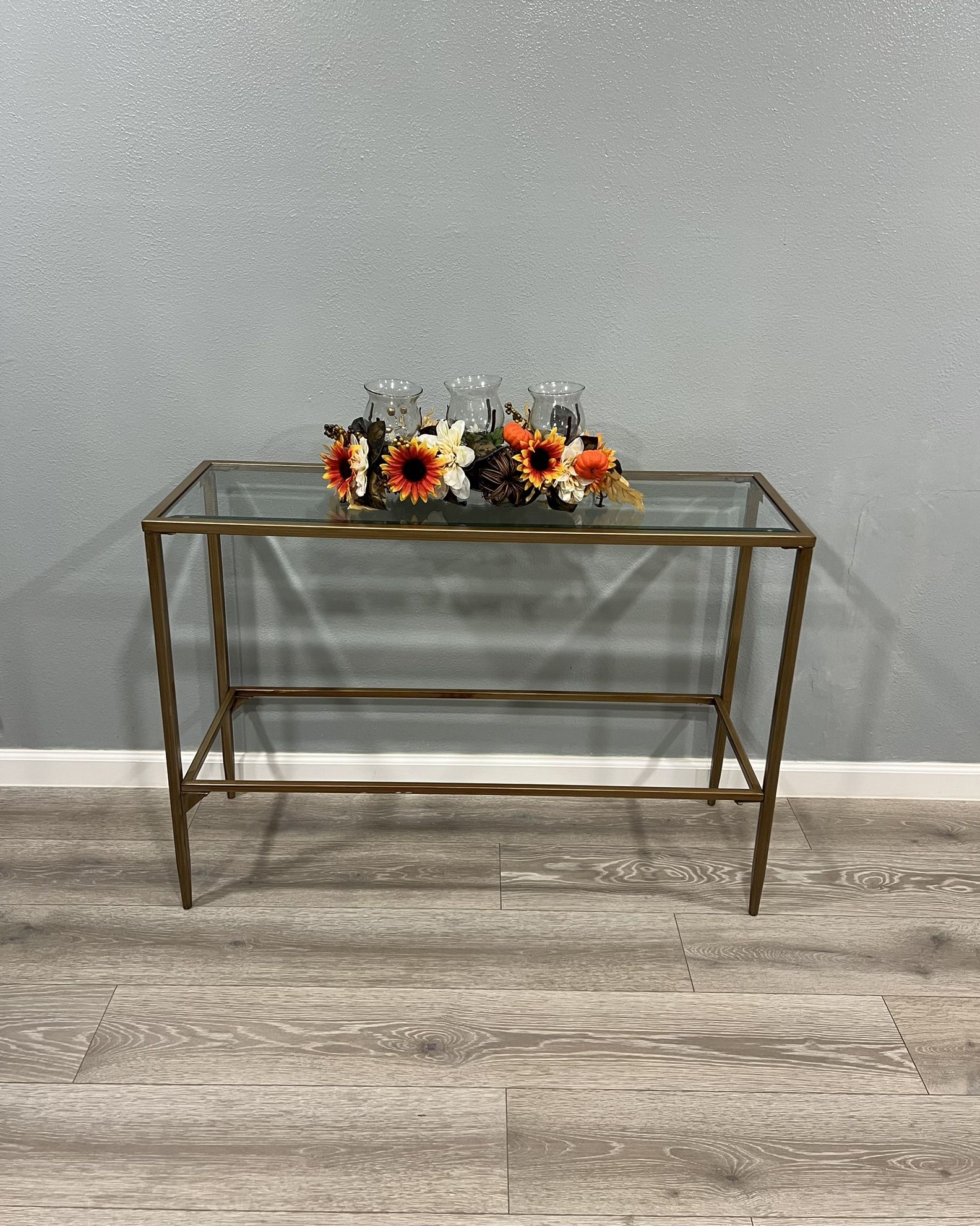 Glass Top Console Table 💛