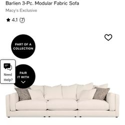 Barlien 3 Pc Modular Fabric Sofa