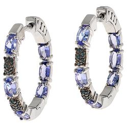 $99 coleen lopez IN-OUT DIAmond & GEMSTONE HOOPS 1 860906 stock phots has different stones. New $99 coleen lopez IN-OUT DIAmond & GEMSTONE HOOPS 1"