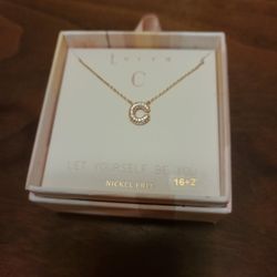 Leith Letter "C" Gold Necklace