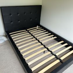 FULL SIZE BED FRAME + HEADBOARD