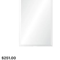 Ren Wil MT641 Bjorn 34" x 20" Rectangular Frameless Beveled Edge Bathroom Wall Mirror