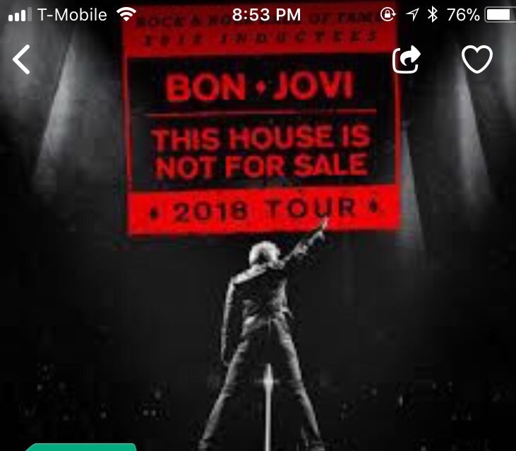 Bon Jovi concert ticket