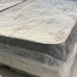 New Full Mattress And Box Spring 2pc Bed Frame  Is Not Included 