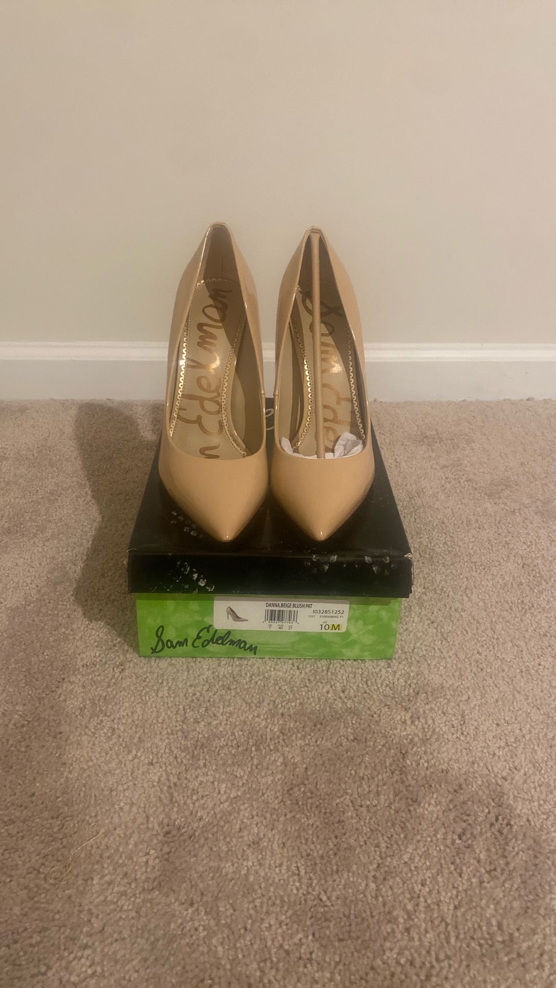 Sam Edelman Beige Blush Pat Heels