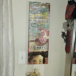 Wood WALL DECOR Picture/Sign w/quote