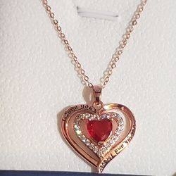 925 Sterling Silver Heart Necklace for Women