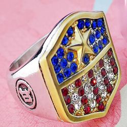 Stars And Strips Men's Ring Size 9