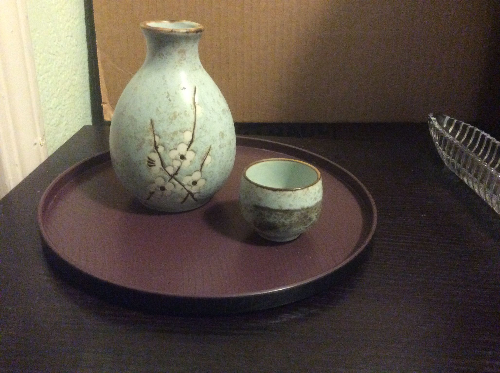 Japanese Sake Bottle & Cup