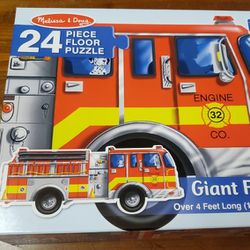 Giant Fire Truck Floor Puzzle 