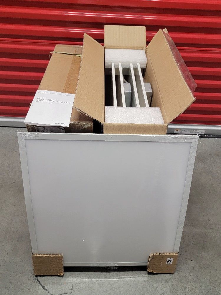Lot Of (9) Flat Panel 24 X 24, Square LED Lights.