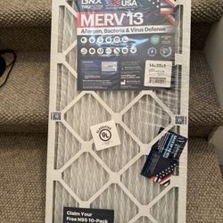 Furnace Filter BNX TruFilter 14x25x1 Air Filter MERV 13 (4-Pack) - MADE IN USA