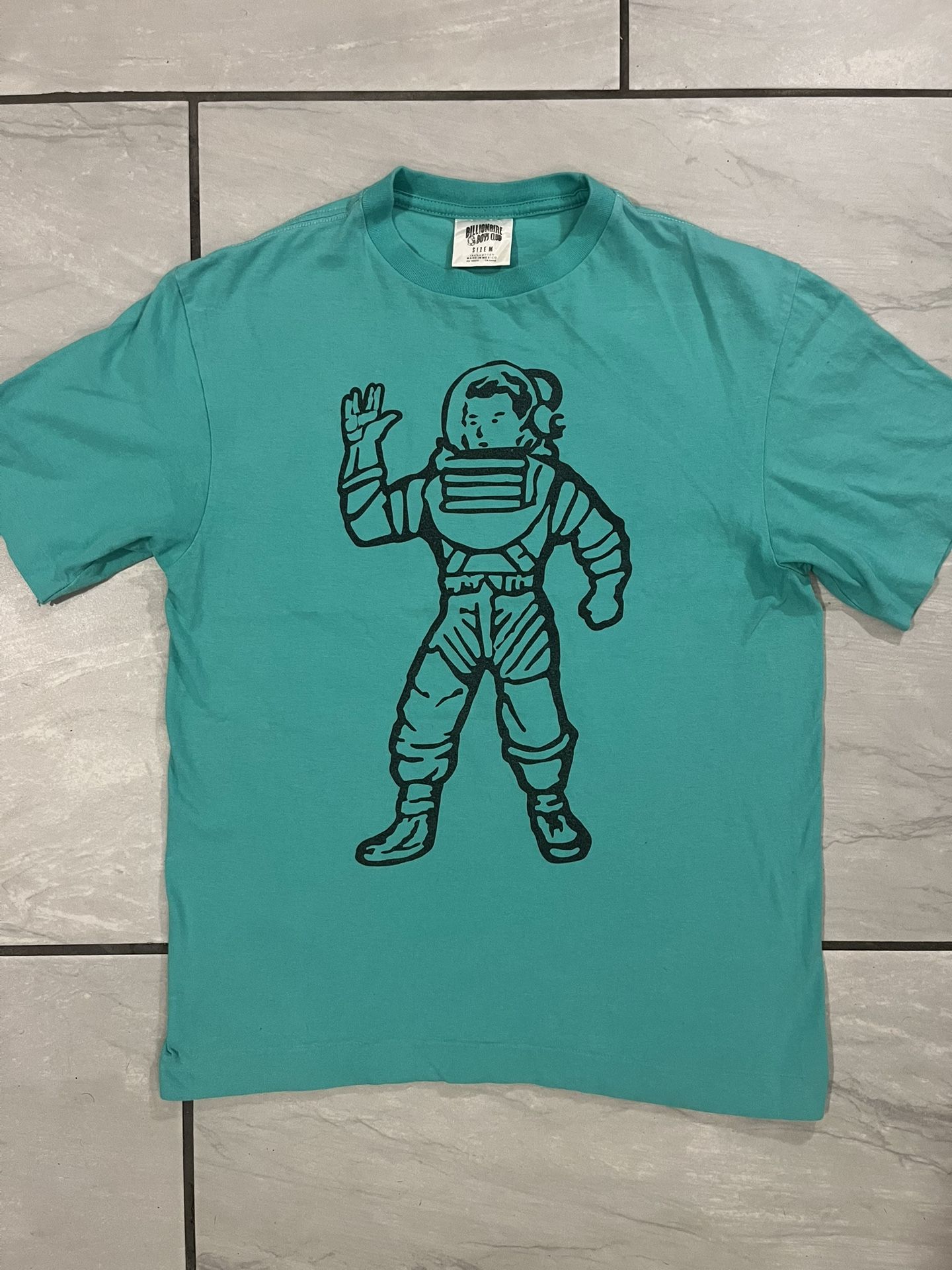 Vintage Single Stitch Billionaire Boys Club Astronaut T-Shirt Size Medium Teal