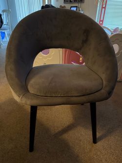 Gray Suede Chair