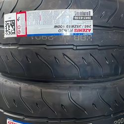 295-35-19 FALKEN RT660 STREET SLICK RACING TIRES (2) NEW INSTALLED-WE FINANCE 