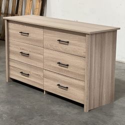 New! 6-Drawer Brown Dresser, bedroom dresser, Oak finish dresser, clothing storage unit, bedroom closet, closet storage, cabinet, Dresser, matching ni