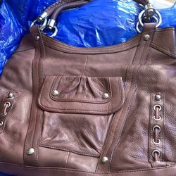 B Makowsky Leather Handbag