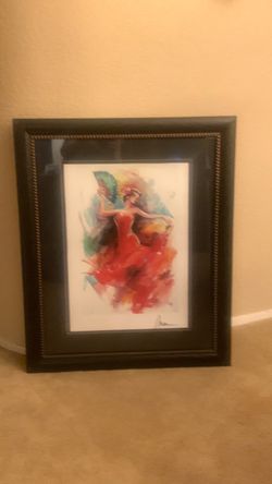 Art print custom framed with glass