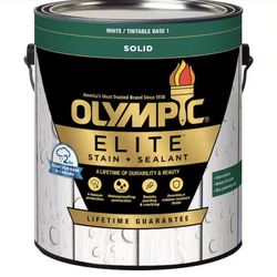 Olympic Elite Exterior Stain & Sealer 1 Gal – Solid Finish (New)