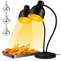 Brand New In The Box- Heat Lamp for Food, Upgrade 250W Bulb x 3 - Each Lasting Over 4000 Hours, Food Heat Lamp with Flexible Arm, Catering Food Warmer